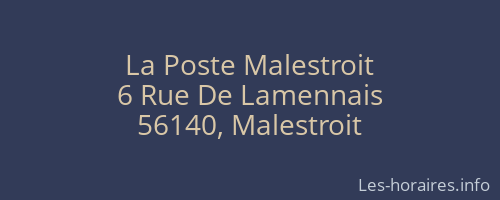 La Poste Malestroit