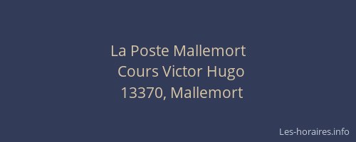 La Poste Mallemort