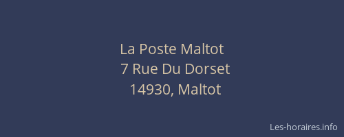 La Poste Maltot