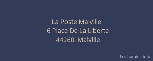 La Poste Malville
