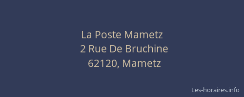 La Poste Mametz