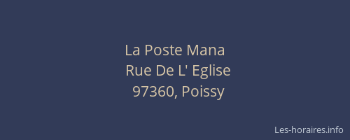 La Poste Mana