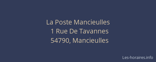 La Poste Mancieulles