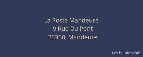 La Poste Mandeure