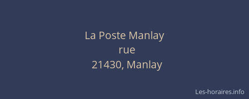 La Poste Manlay