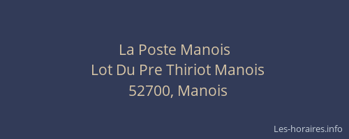 La Poste Manois