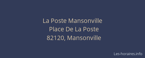 La Poste Mansonville