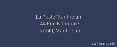 La Poste Manthelan