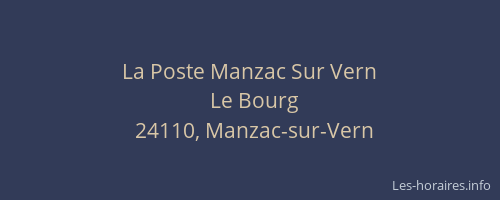 La Poste Manzac Sur Vern