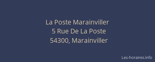 La Poste Marainviller