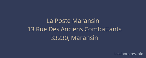 La Poste Maransin