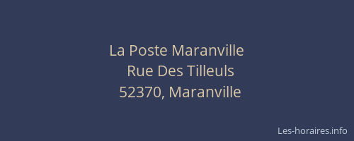La Poste Maranville
