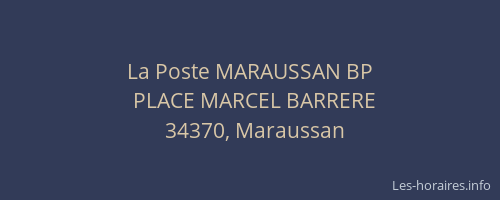 La Poste MARAUSSAN BP