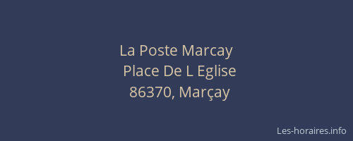 La Poste Marcay