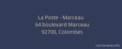 La Poste - Marceau