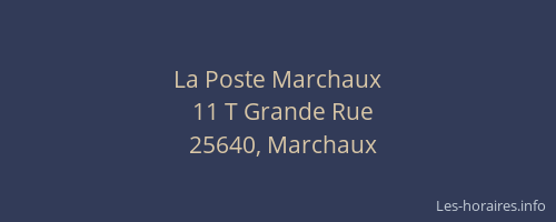 La Poste Marchaux