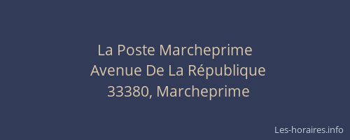 La Poste Marcheprime