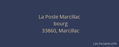 La Poste Marcillac