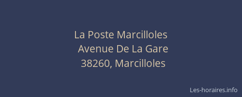 La Poste Marcilloles