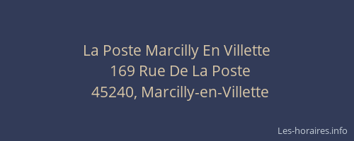 La Poste Marcilly En Villette