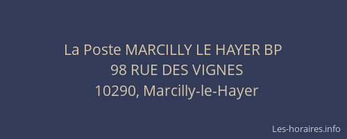 La Poste MARCILLY LE HAYER BP