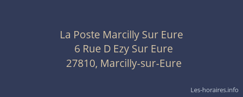 La Poste Marcilly Sur Eure