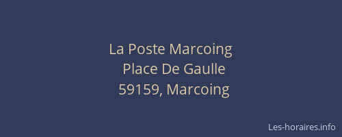 La Poste Marcoing