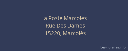 La Poste Marcoles