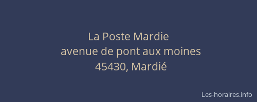 La Poste Mardie