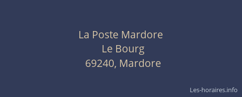 La Poste Mardore