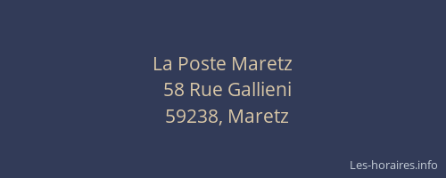La Poste Maretz
