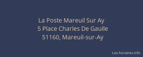 La Poste Mareuil Sur Ay