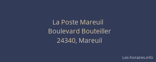 La Poste Mareuil