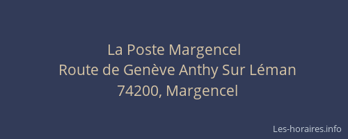 La Poste Margencel