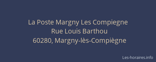 La Poste Margny Les Compiegne