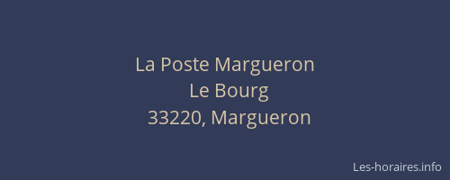 La Poste Margueron