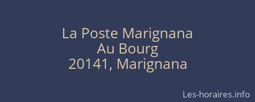 La Poste Marignana