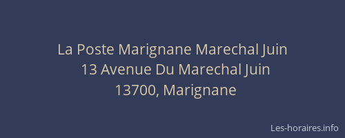 La Poste Marignane Marechal Juin