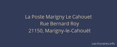 La Poste Marigny Le Cahouet