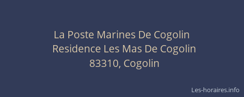 La Poste Marines De Cogolin