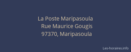 La Poste Maripasoula