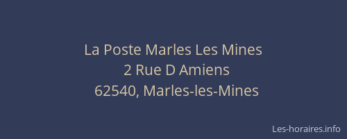 La Poste Marles Les Mines