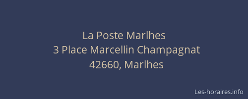 La Poste Marlhes