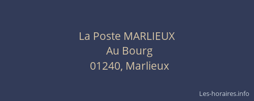 La Poste MARLIEUX