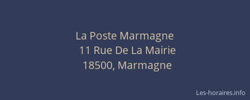 La Poste Marmagne