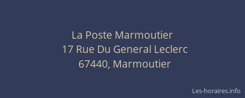 La Poste Marmoutier
