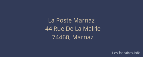 La Poste Marnaz