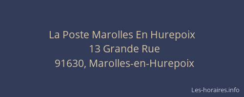 La Poste Marolles En Hurepoix