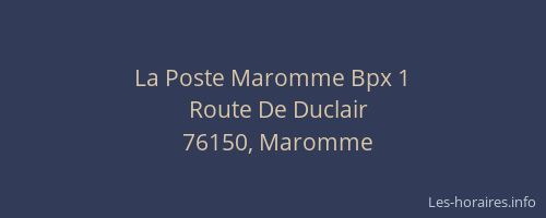 La Poste Maromme Bpx 1