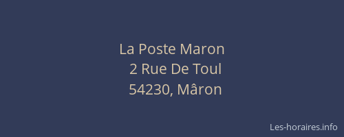 La Poste Maron